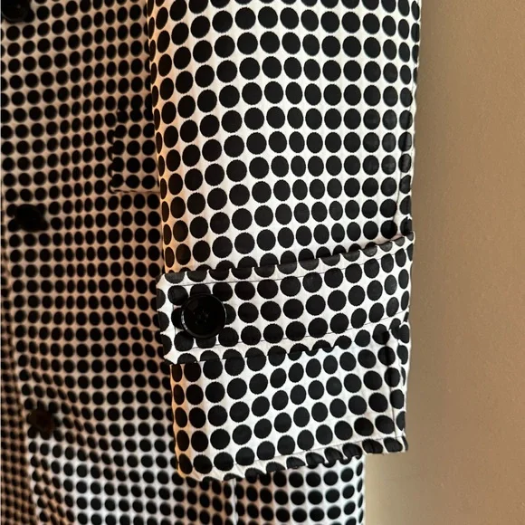 Reversible Worth Black and White Polka Dots Coat / Jacket - Picture 4 of 5